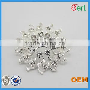 Rhinestone Silver Alloyed Factory Women Rhinestone Brooch thumbnail-1