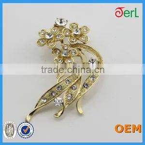 Rhinestone Silver Alloyed Factory Women Rhinestone Brooch thumbnail-3