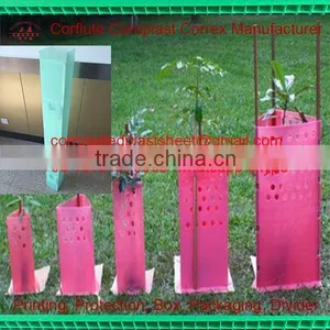2mm 3mm Corflute Vine Guard / Fluted Plastic Tree Guard thumbnail-1