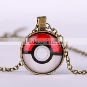 Round Silver Ton Pokemon Necklace Distributor thumbnail-1