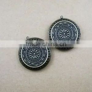 44MM Round Photo Locket,vintage Antique Brass Bronze Lockets,DIY Setting Locket,engraved Locket 1111031 thumbnail-1