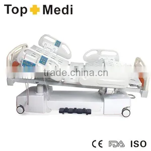 High End Medical ABS Powder Coating Steel Frame Seven Function Electric Hospital Bed thumbnail-2