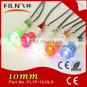 2015 Plastic High Light 10mm 230v Neon Mi-bulb Yellow Flashing Led Lights thumbnail-1