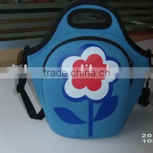 Custom Print Flower Lunch Cooler Tote Bag thumbnail-5