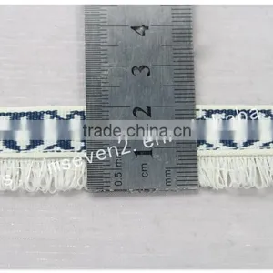 Newest Design Polyester 2 cm Width Ethnic Woven Webbing With Fringe thumbnail-2