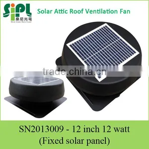 SUNNY FAN 12 Watt Solar Powered Heat Extraction System Roof Ventilator Attic Air Fans thumbnail-2