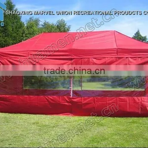 UV Resistant Red Polyester Foldable Tent With Windows 3x6m thumbnail-1