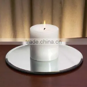 Decorative Round Beveled Mirror Candle Plate thumbnail-1
