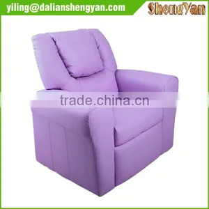 Kids Lavender Padded PU Leather Recliner Chair thumbnail-2