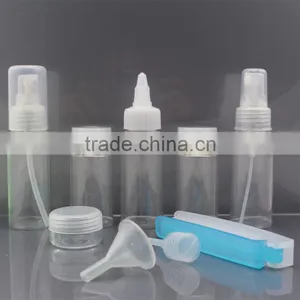 9 Pieces Plastic Bottle Travel Bottle Set Plastic Canister Sets thumbnail-1