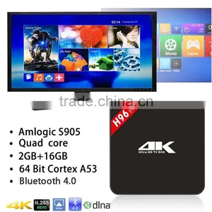 Smart TV Box Android 5.1 Amlogic 2GB+16GB H96 Plus Android TV Box Kodi Pre-installed Internet TV Box thumbnail-2