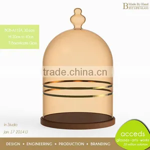 Wholesale Handmade Glass Bell Jar Candle Holder thumbnail-1