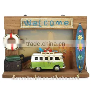 Metal Car Wall Decor Shabby Chic Wall Hanging Craft for Kids thumbnail-3