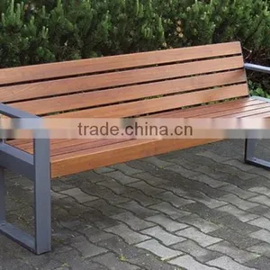 Modern Outdoor Furniture,Wooden Long Bench In Park thumbnail-5