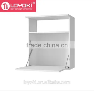 New Design Wall Bar With Fold Down Shelf Floating Kitchen Organizer With 2 Shelves thumbnail-3