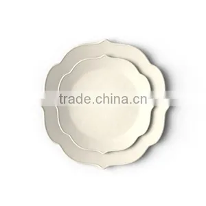 Lace Edge Shape Beton Storage Colored Plastic Serving Trays Fruit Tray Serving Cement Tray thumbnail-2