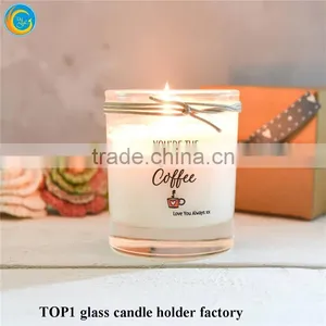 Luxury Candles on Sale Sprayed White or Black Glass Candle Jar Printed With Gold Logo With Great Price thumbnail-5