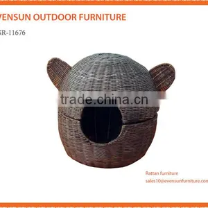 High Quality Rattan Furniture Cheap Rattan Cat Dog Dry Bed thumbnail-1