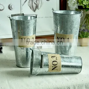 Newest Design Tin Flower Pot Tin Pots Galvanized Plant Pot Tin Planters Wholesale For Garden Decoration And Home Decor thumbnail-2