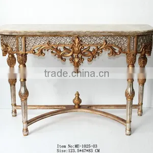 Living Room Furniture Antique Silver Console Table With Mirror thumbnail-2