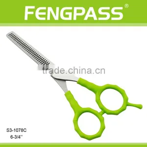 S3-1078C 6-3/4" Inch 2CR13 Stainless Steel With ABS Handle Hot Sale Double Teeth Hair Scissors Salon Scissors thumbnail-1
