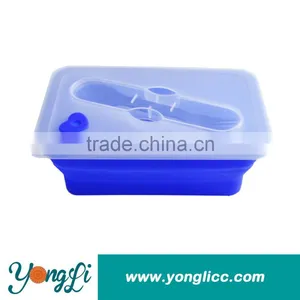 Foldable Silicone Microwavable Lunchbox thumbnail-1