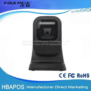 HBA-6100 Supermarket Cheap Desktop Omnidirectional Laser Barcode Scanner Rs232 thumbnail-3