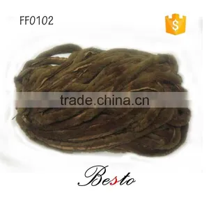 Small MOQ Brown Color Fluffy Feather Trimming/feathers Boa for Hat/scarf/garment thumbnail-1