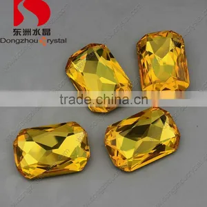 Lead Free Light Peach Colored Loose Fancy Crystal Stone for Wedding Dresses thumbnail-3