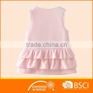Pink Sleeveless Soft Cotton Baby Girl Dress thumbnail-2