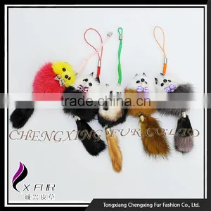 CX-P-24 Wholesale In Bulk Promotional Large Size Mink Fur Mobile Phone Adornment Gift thumbnail-1
