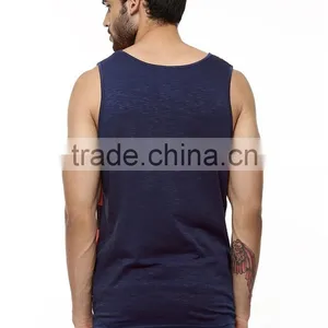 Mens Summer Over Dyed Striped Custom Rash Vest thumbnail-2