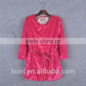 2016 Women Coat Long Faux Rabbit Fur Coat Price Factory Direct thumbnail-5