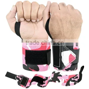 Pink Camo Wrist Wrap for Weight Lifting thumbnail-1