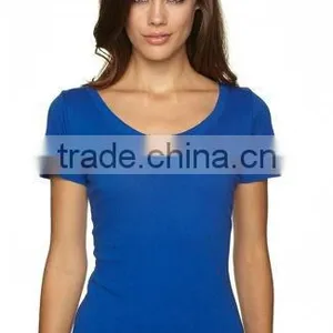 Next Level Apparel Ladies' The Scoop Tee - Made From Pre-shrunk 100% Combed Cotton Jersey and Comes With Your Logo. thumbnail-3