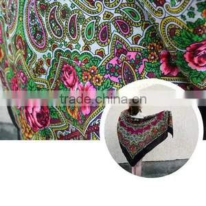 Vintage Ukrainian Shawl,Russian Shawl, Wool Shawl, Tablecloth, Floral Shawl , Floral Scarf, thumbnail-5