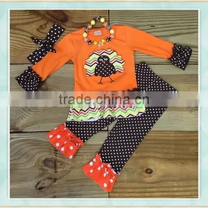 Wholesale Clothes Turkey Embroidery Design Thanksgiving Day Kids Winter Outfit Istanbul thumbnail-1