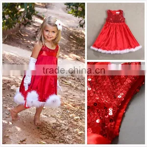 Wholesale Fall New Arrival Sequined Sleeveless Baby Girl Christmas Princess Dress thumbnail-1