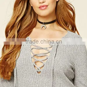 Simply Plain Long Sleeve Plus Size High Quality Pullover Sweaters for Fat Ladies thumbnail-4