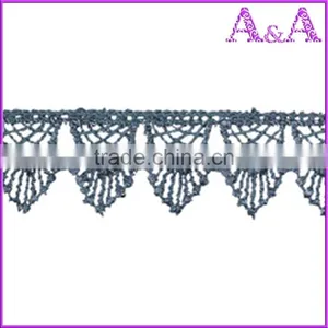 the Lastest Fashion White Color Embroidered Flower Chemical Lace thumbnail-6
