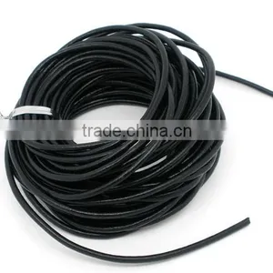 High Quality Black Round 2.5mm Real Leather Jewelry Cord thumbnail-1