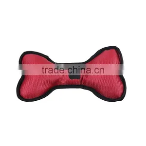 Oxford Fabric Giggle Ball Training Chew Sound Activity Squeaky Toy Bone Red Orange thumbnail-1