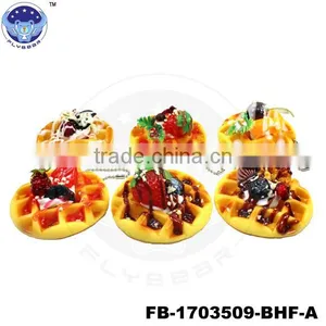 Butter Cake With Fruit Designs Fake Biscuit Promotional Souvenir Gifts Simulated Food Biscuit Waffles Models thumbnail-1
