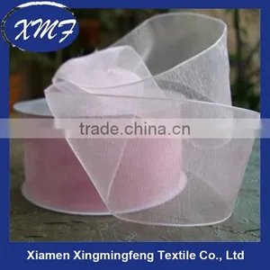 Wide Pink Voile Ribbon thumbnail-1