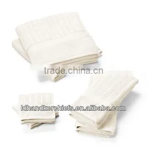 100% White Cotton Face Towel 100% Cotton Face Towel and Wash Cloth thumbnail-1