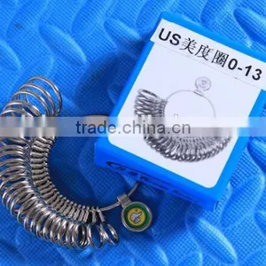 US 0-13 Metal Finger Ring Sizer Ring Measuring Gauge Jeweler Sizing Tool Silver Gold Jewelry Making Tool thumbnail-1
