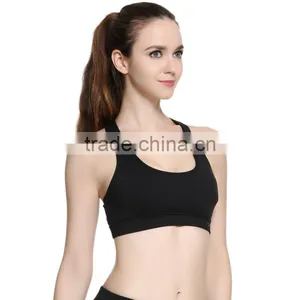 Solid Color Women Fitness Workout Sexy Yoga Bra thumbnail-3