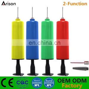 2- Function 6" Plastic Hand Pump With Needle Valve Small Hand Pump With Plastic Valve for Inflatable Toys thumbnail-1