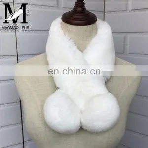 2016 Good Quality New Genuine Rabbit Fur Lady Scarf / Warm Winter Women Scarf thumbnail-2