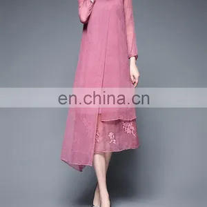 Top Grade Newest Elegant Long Sleeve Dresses One Piece for Women thumbnail-4